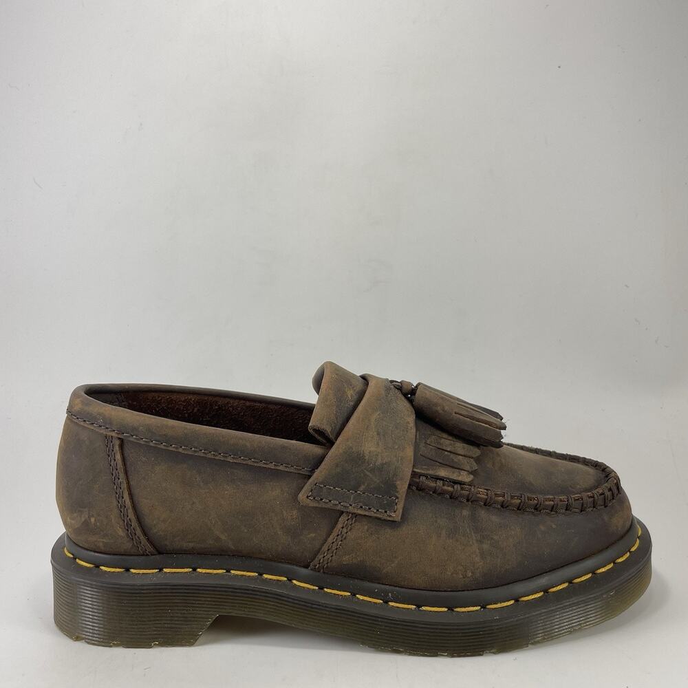 Dr. Martens Adrian Womens Size 7 Brown Leather Kiltie Tassel Loafers Slip On